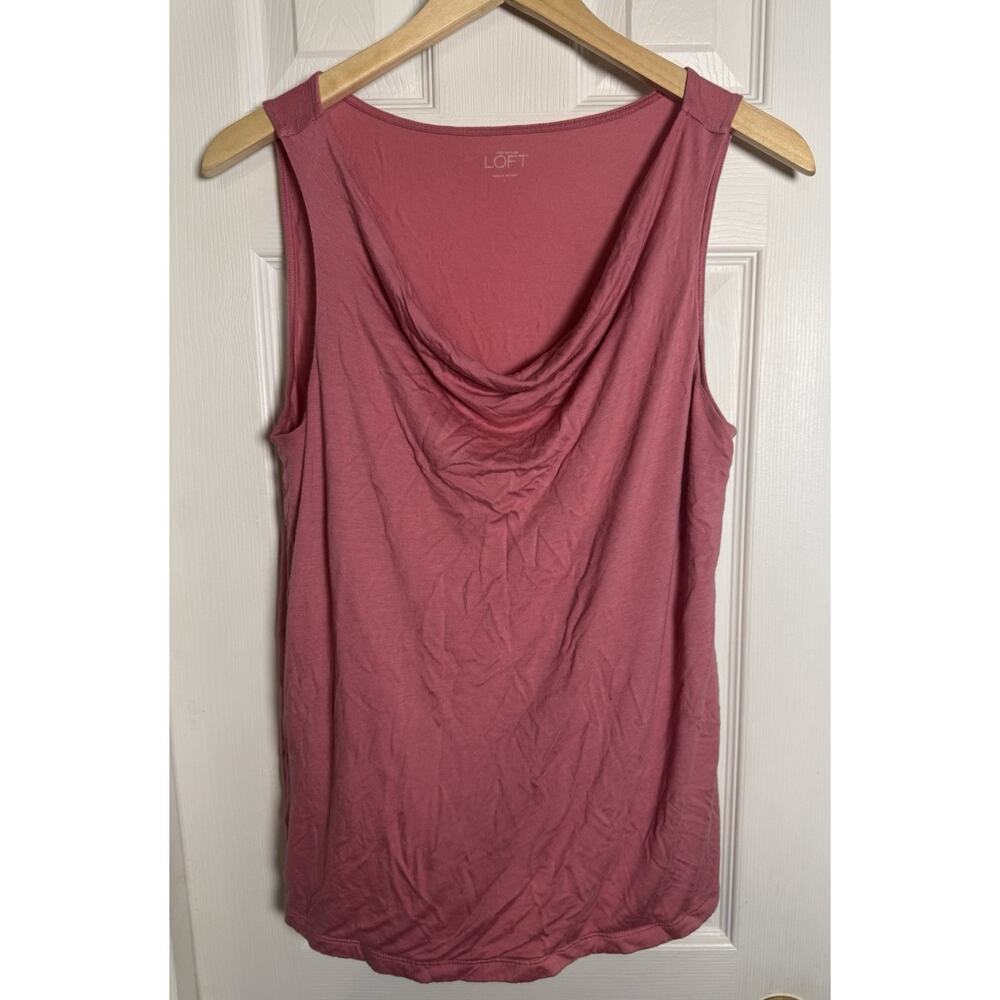 Women’s Ann Taylor Loft, Pink Sleeveless Blouse, Large